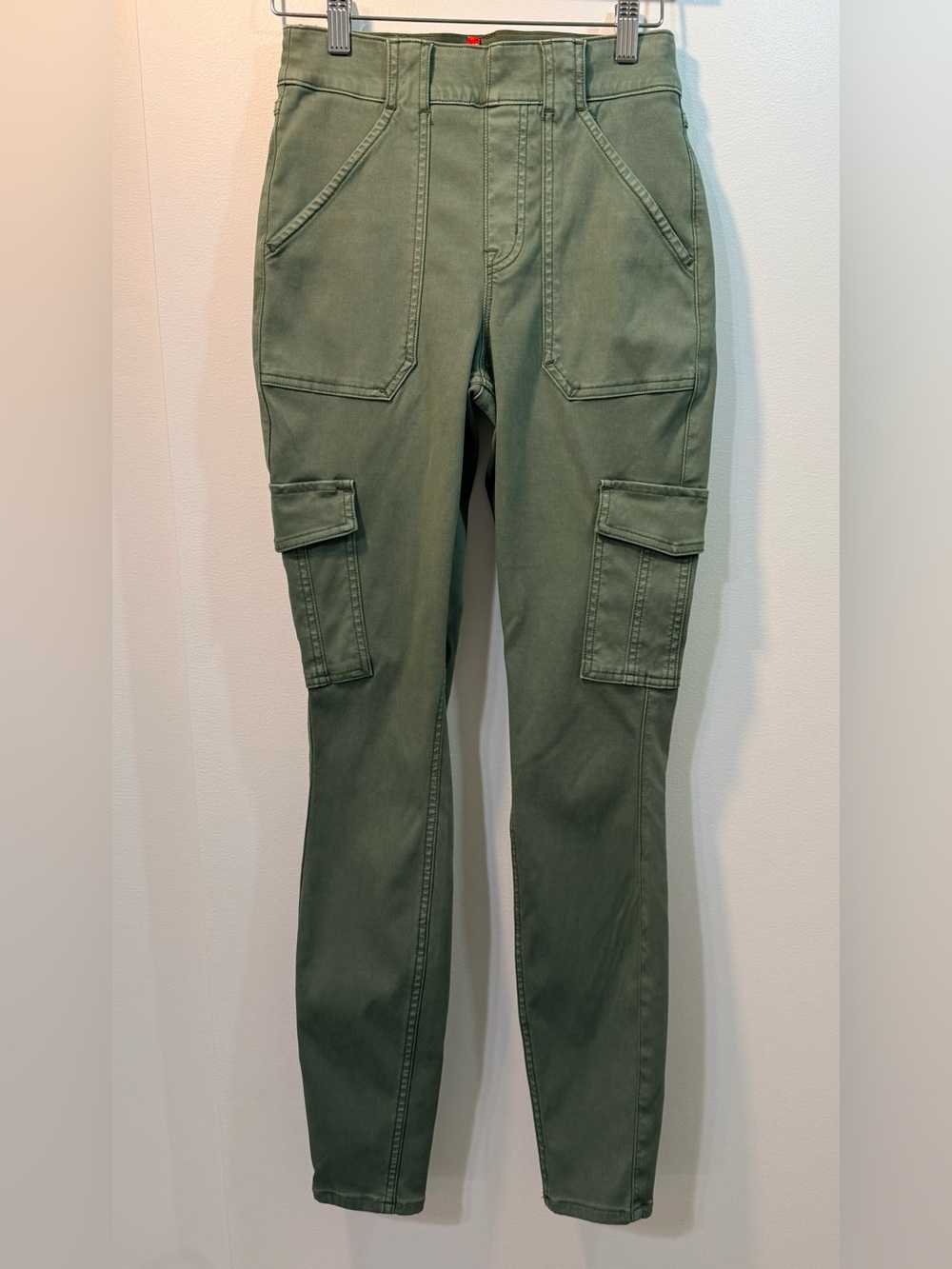 SPANX Stretch Twill Ankle Cargo Pant - Soft Sage - Small
